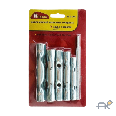 Набор торцевых ключей-трубок РемоКолор 8х17 мм. вороток. сталь. 6шт 43-2-706